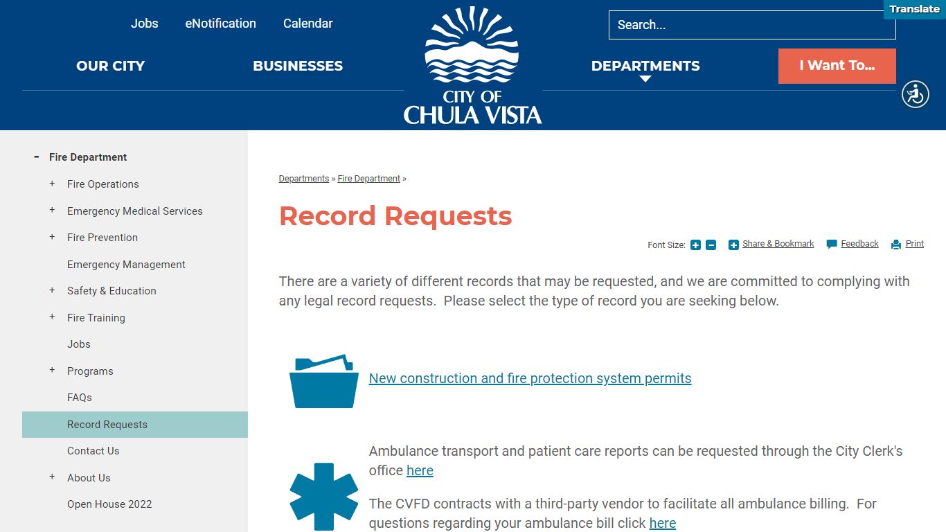 Record Requests | City of Chula Vista